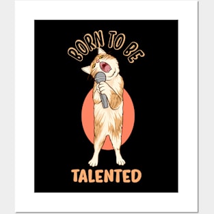 Feline Serenade: Born to be Talented Meow-sician Posters and Art